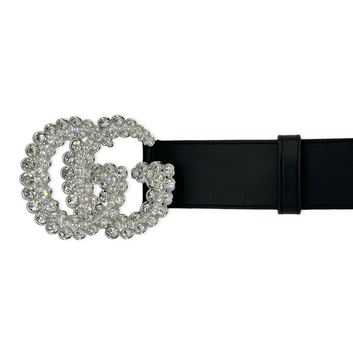 Calfskin Crystal GG Marmont Belt