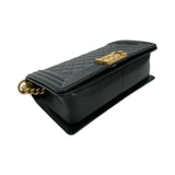 Quilted Caviar Old Medium Boy Bag