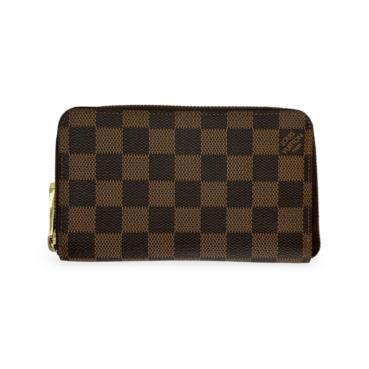 LOUIS VUITTON: Damier Ebene Zippy Compact Wallet