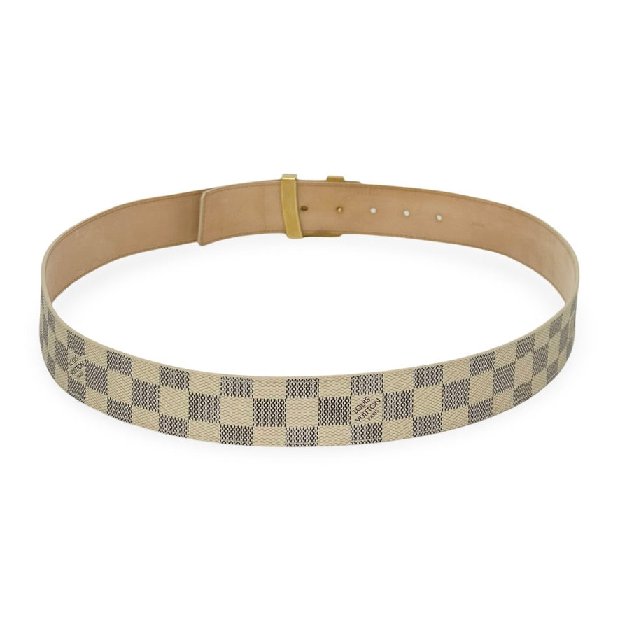 LOUIS VUITTON: Damier Azur 40mm Initiales Belt