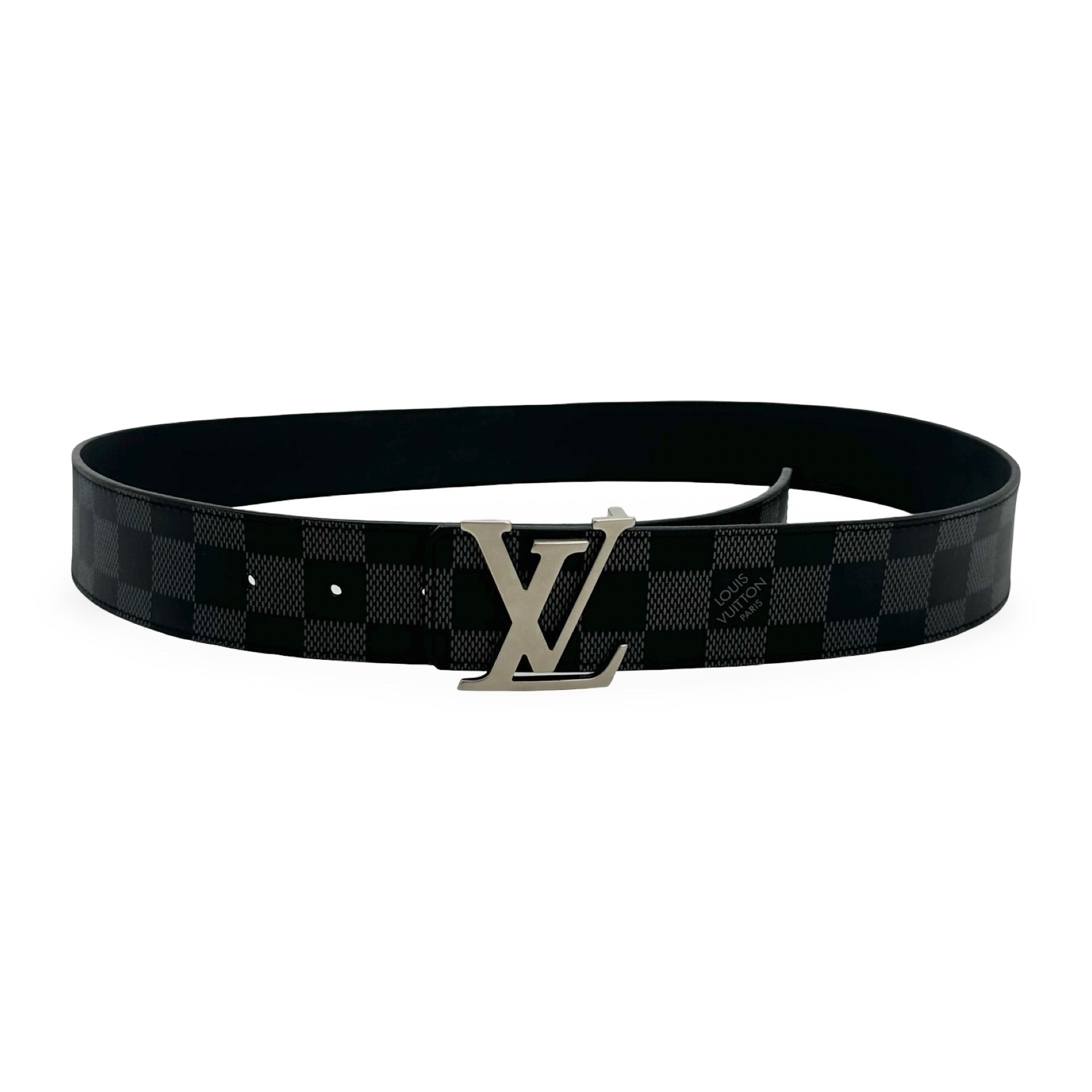 LOUIS VUITTON: Damier Graphite 40mm Reversible Initiales