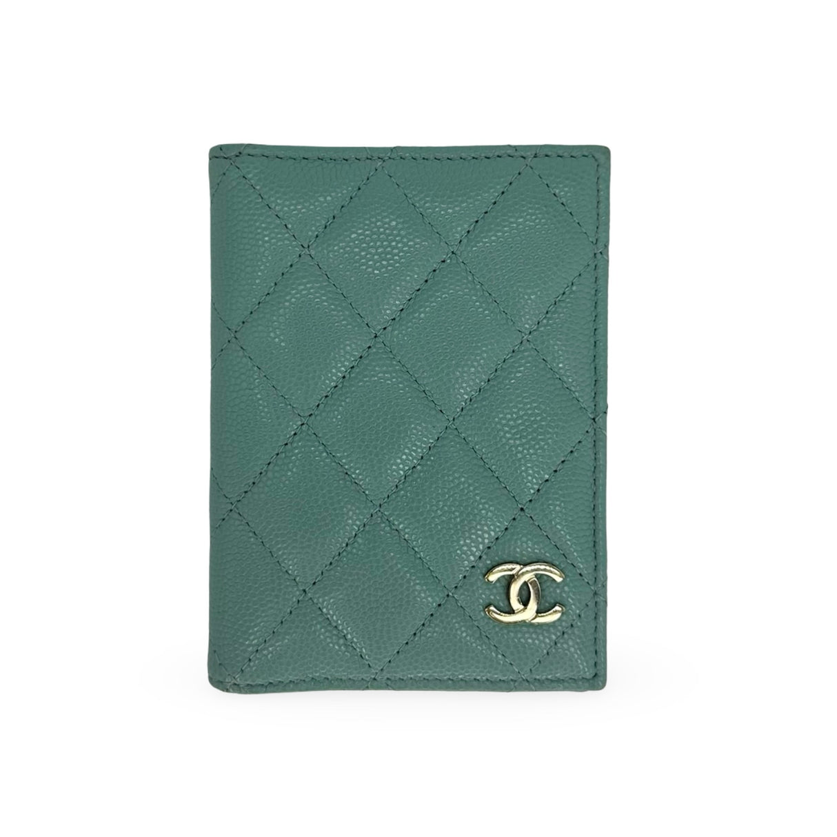 CHANEL: Quilted Caviar Bifold Card Holder