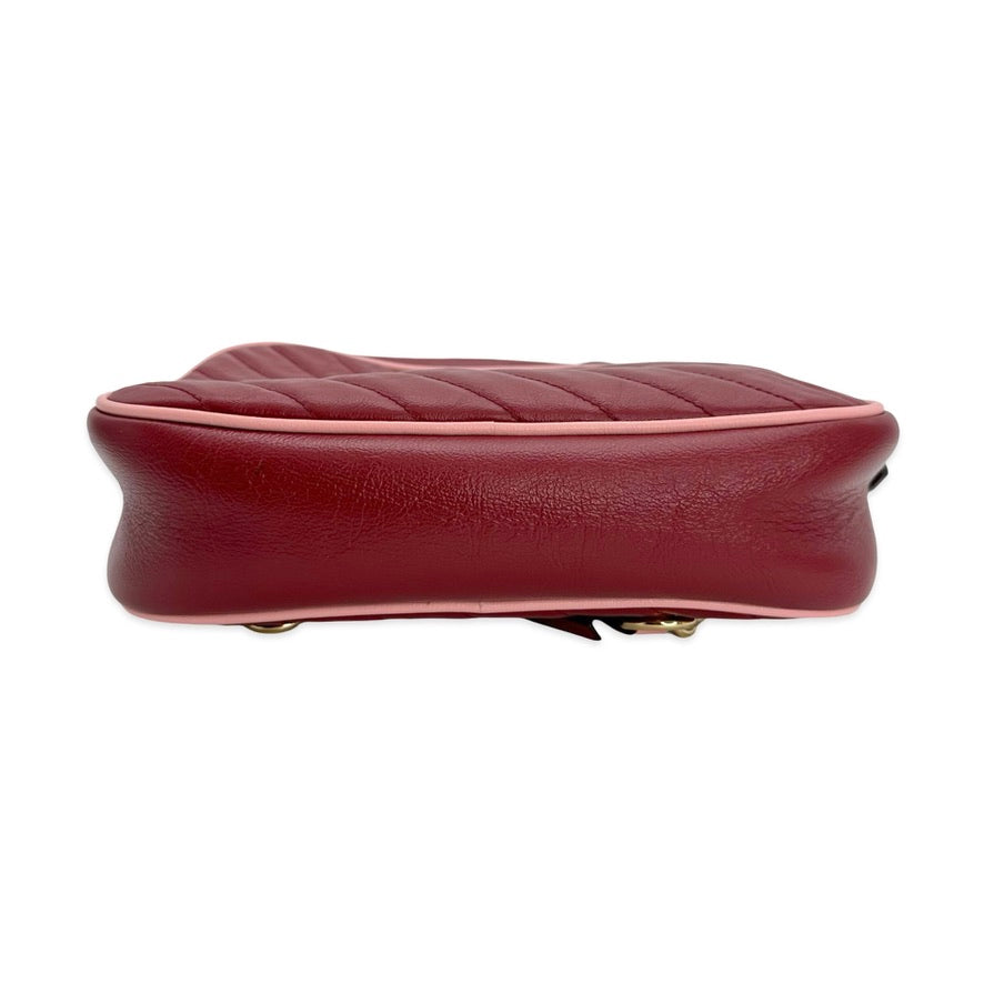 GUCCI: Quilted Leather GG Torchon Small Marmont Camera Bag