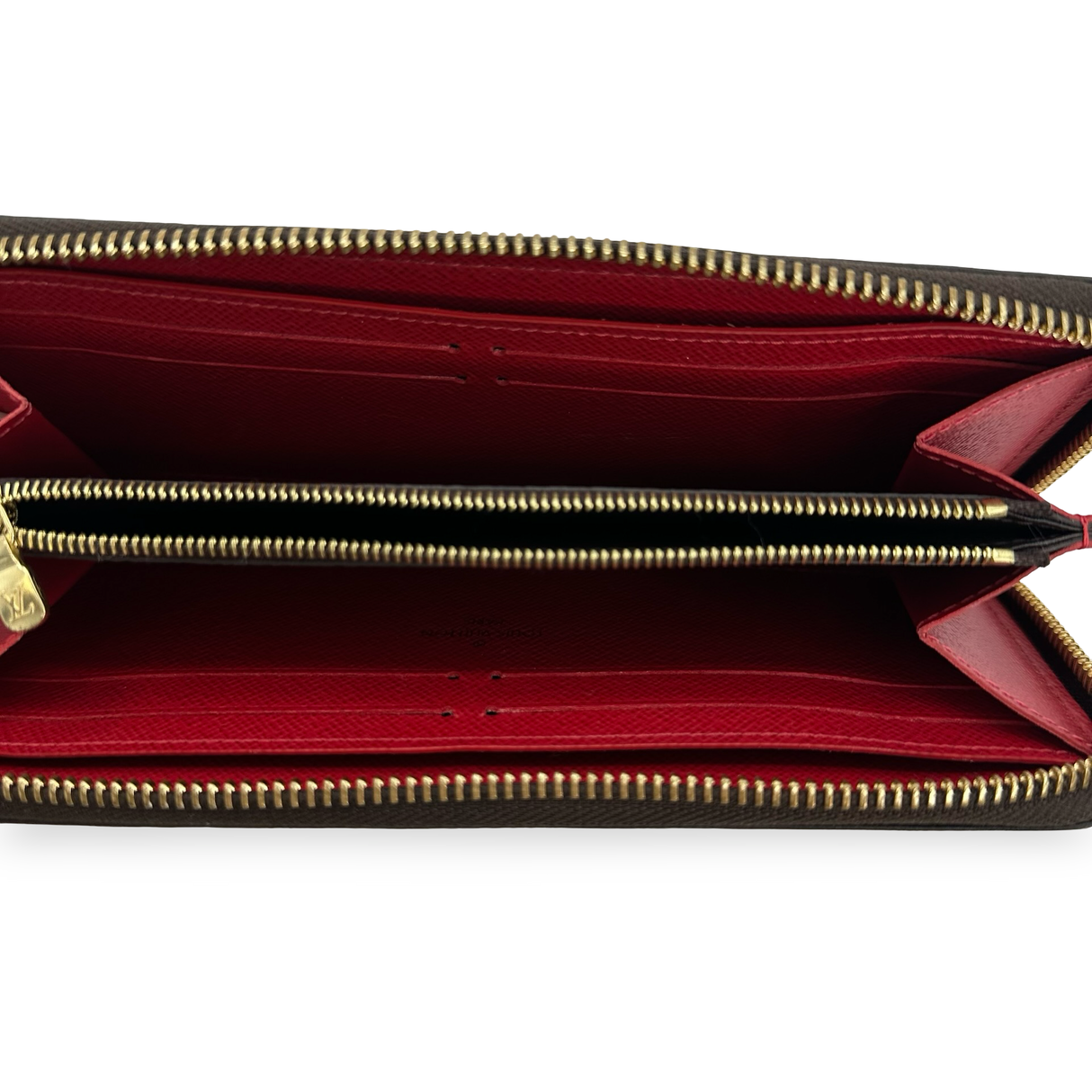 LOUIS VUITTON: Damier Ebene Clemence Wallet