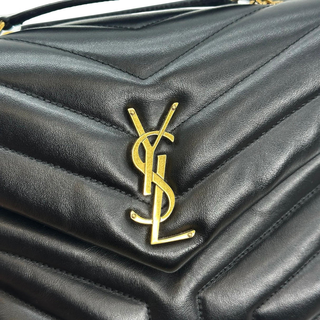SAINT LAURENT: Quilted Leather Small LouLou