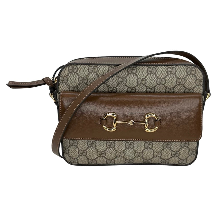 GUCCI: GG Supreme Small Horsebit 1955 Shoulder Bag