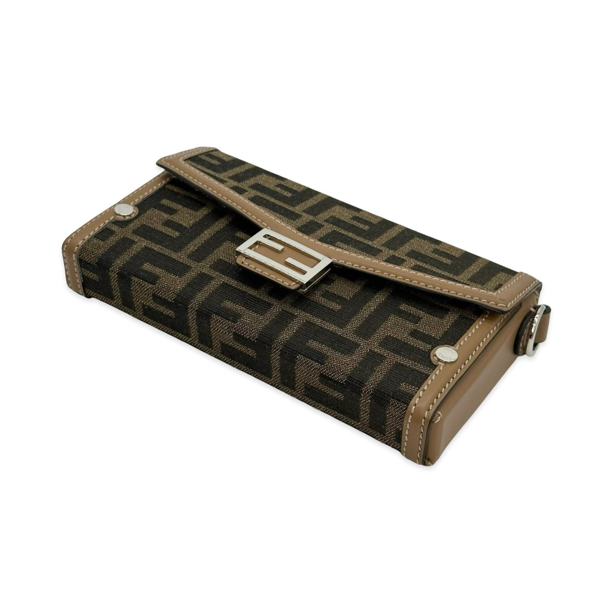 FENDI: FF Canvas Zucca Baguette Soft Trunk
