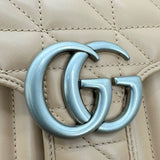GUCCI: Aria Quilted GG Marmont Small Flap Bag