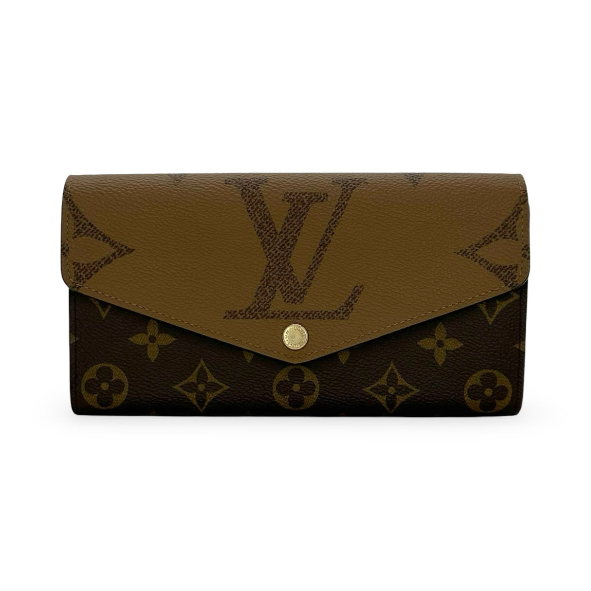 LOUIS VUITTON: Monogram Reverse Sarah Wallet