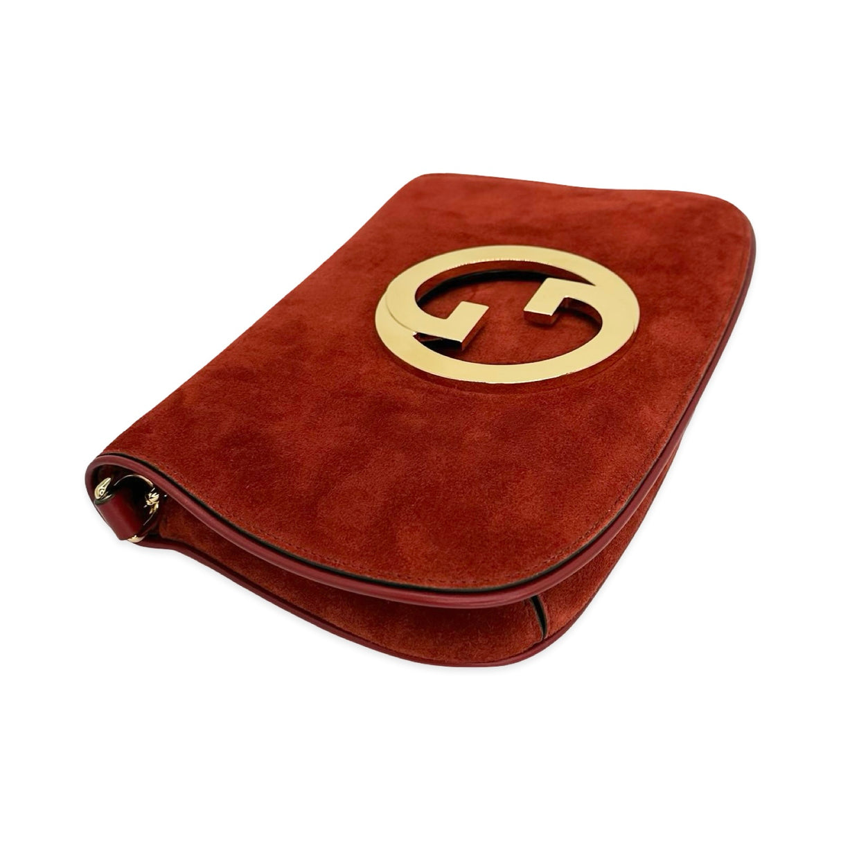 GUCCI: Suede Blondie Small Saddle Bag