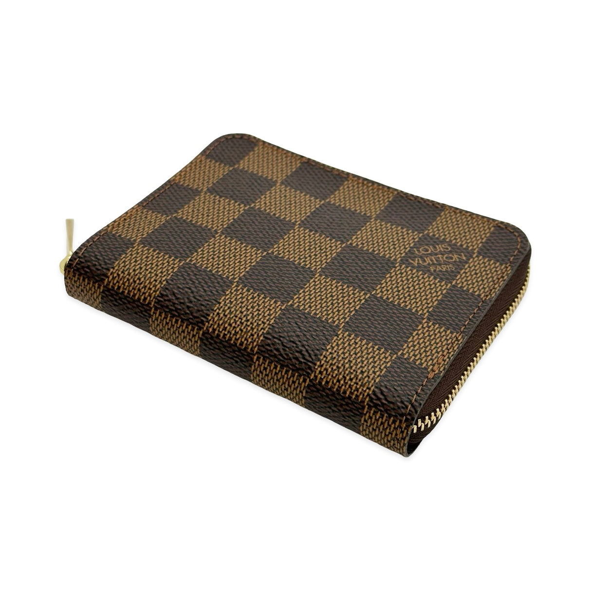LOUIS VUITTON: Damier Ebene Zippy Coin Purse