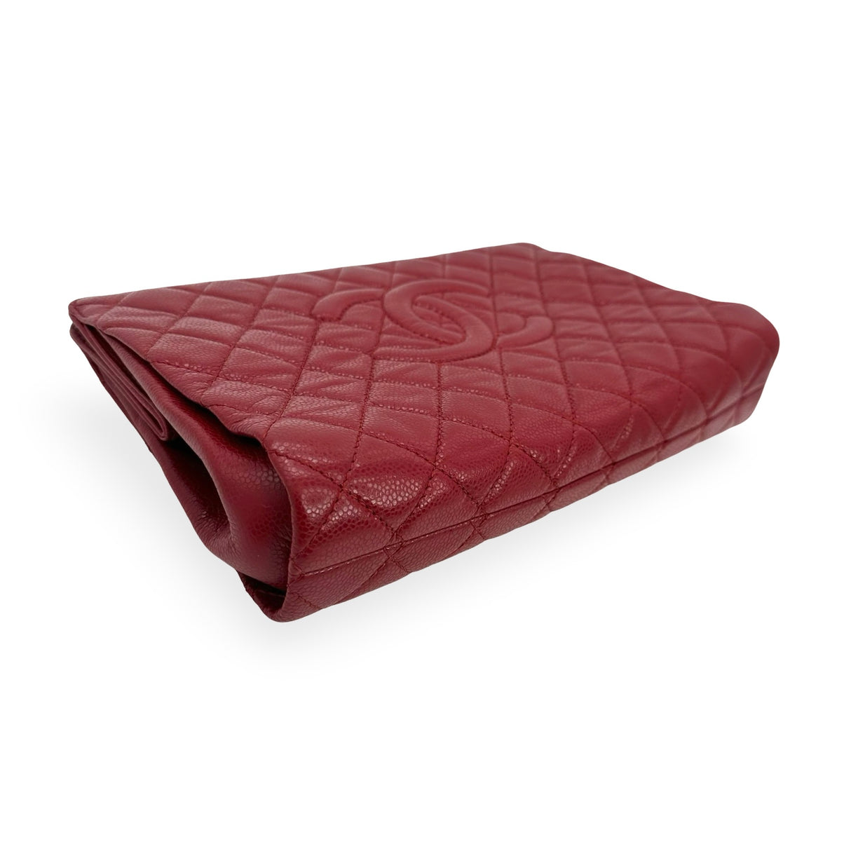 CHANEL: Quilted Caviar Large CC Timeless Clutch