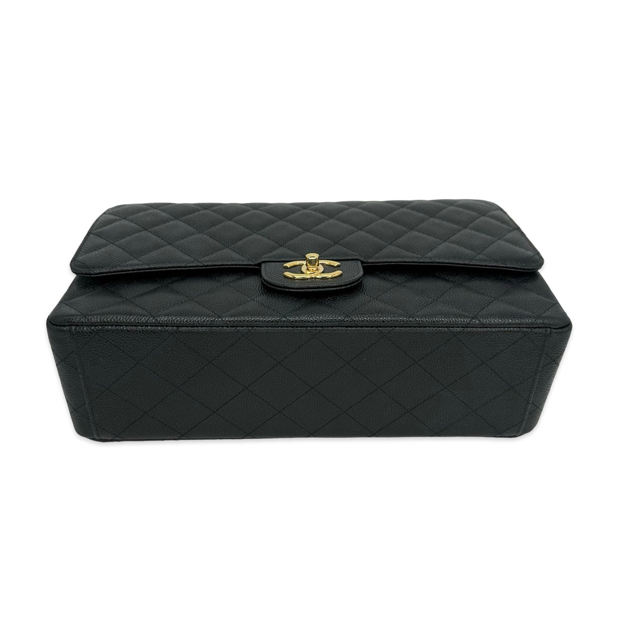 CHANEL: Quilted Caviar Maxi Classic Double Flap