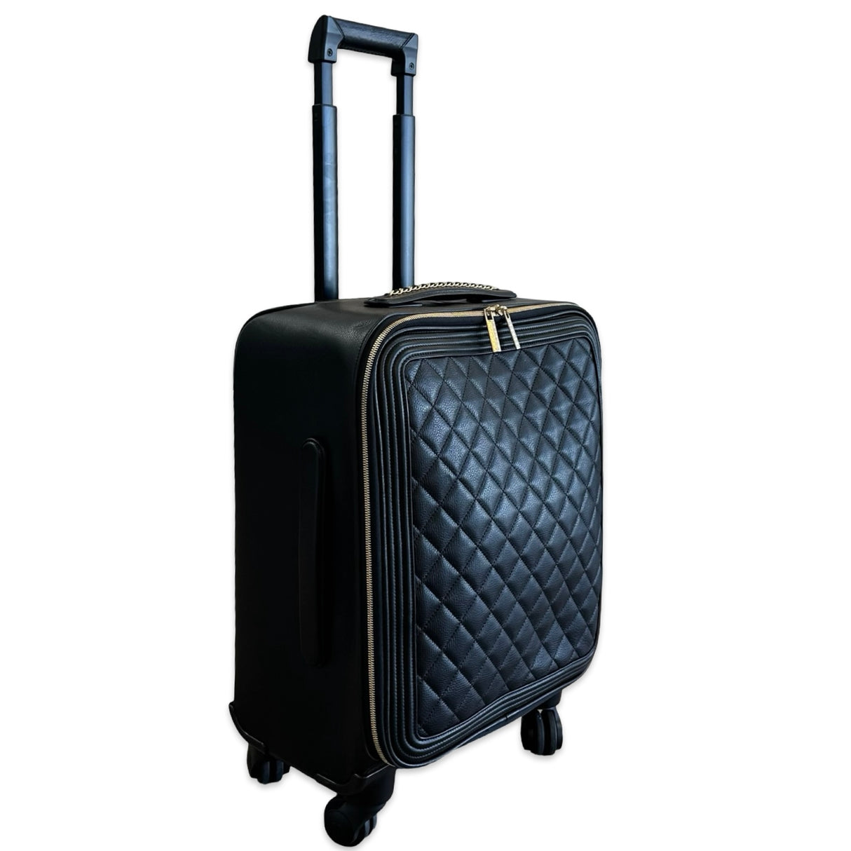 CHANEL: Quilted Caviar Coco Case Trolley Rolling Luggage