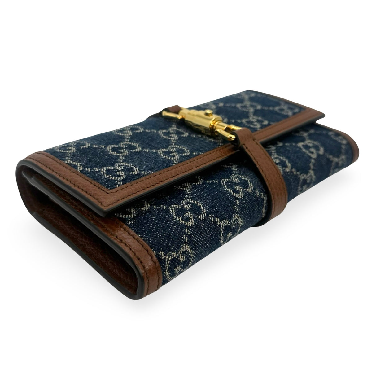 GUCCI: GG Denim Jackie 1961 Chain Wallet