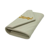 Quilted Grain de Poudre Large Flap Wallet