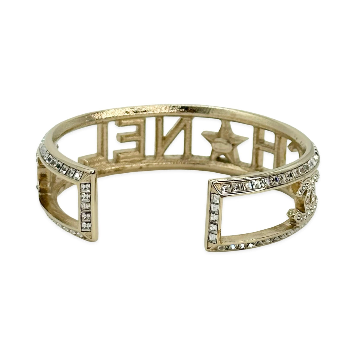 CHANEL: Crystal Star Cuff Bracelet