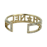 CHANEL: Crystal Star Cuff Bracelet