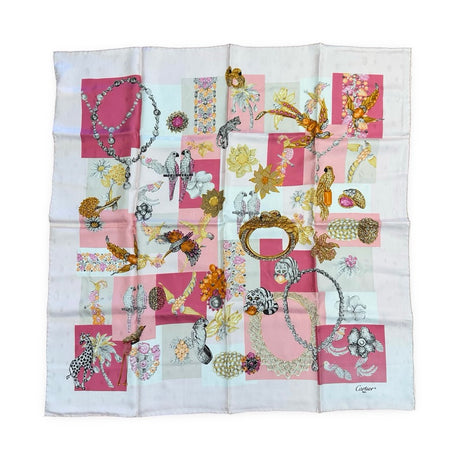 CARTIER: Silk Jewels Square Scarf