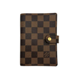 LOUIS VUITTON: Damier Ebene Small Ring Agenda Cover
