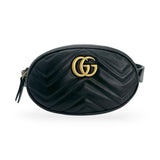 GUCCI: Quilted Leather GG Marmont Belt Bag