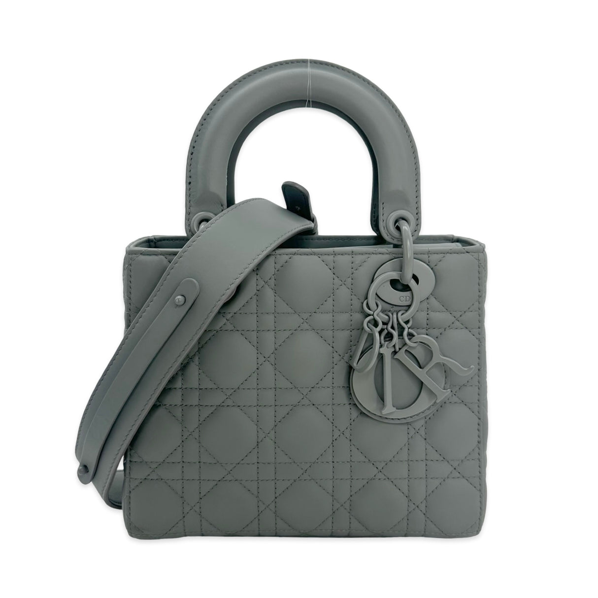 CHRISTIAN DIOR: Cannage Ultramatte My ABCDior Small Lady Dior