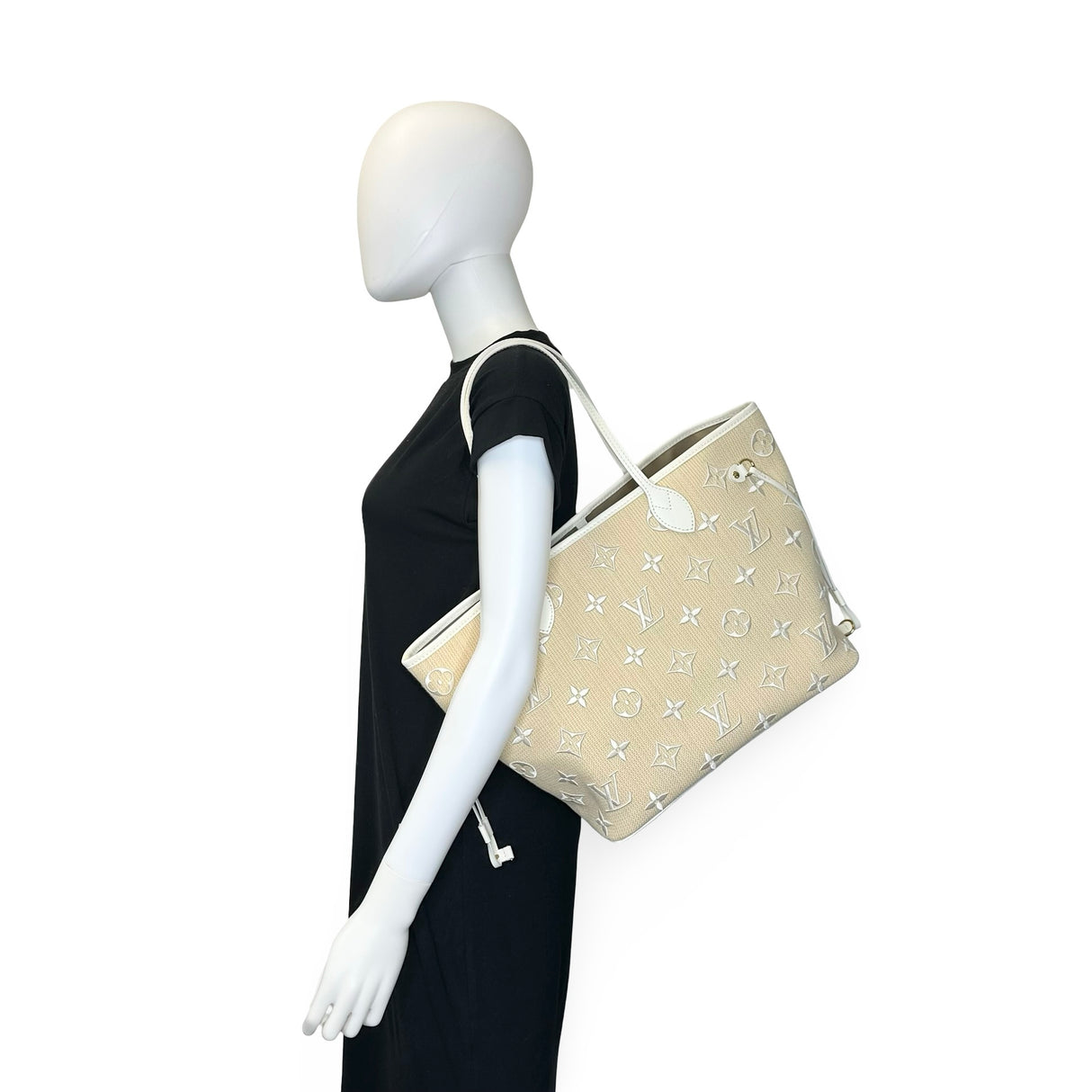 LOUIS VUITTON: Monogram By the Pool Raffia Neverfull MM