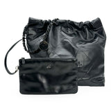 CHANEL: Quilted Calfskin So Black Small 22
