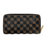 LOUIS VUITTON: Damier Paillettes Ebene Sequin Zippy Wallet