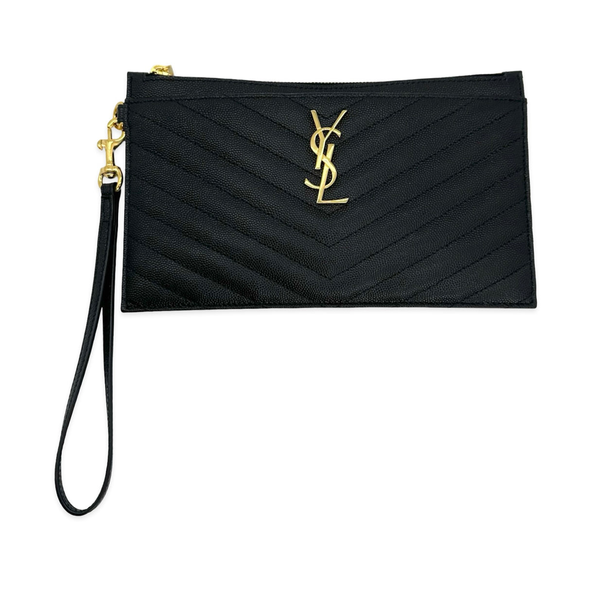 Quilted Grain de Poudre Cassandre Pouch Wristlet