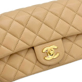 Quilted Lambskin Mini Pearl Crush Rectangular Flap Bag