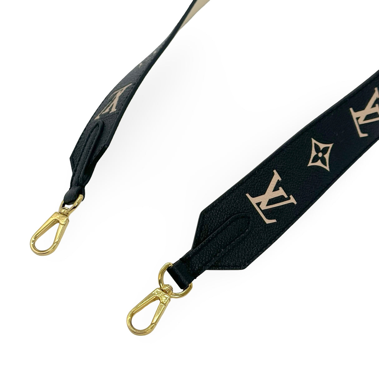 LOUIS VUITTON: Monogram Empreinte Bicolor Wide Bandouliere Strap