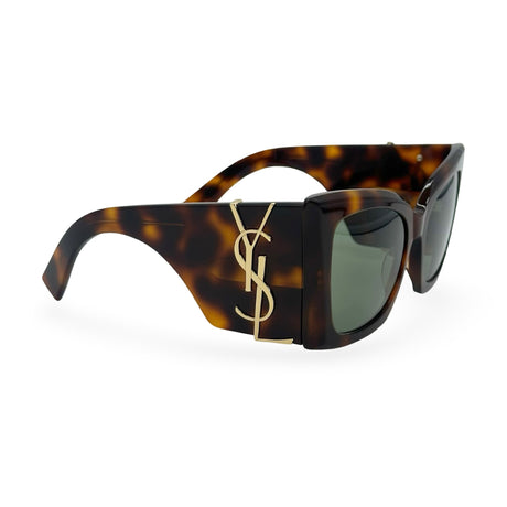 SAINT LAURENT: Tortoiseshell Blaze Sunglasses