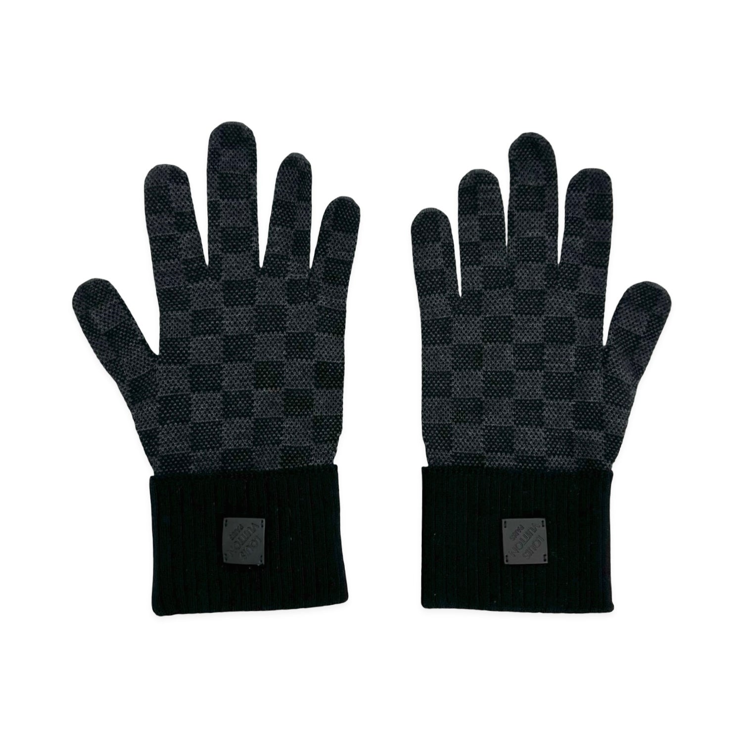 Wool Neo Petit Damier Gloves