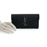 SAINT LAURENT: Cassandre Matelasse Large Flap Wallet