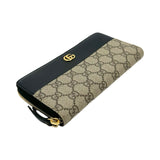 GUCCI: GG Supreme Bicolor Zip Around Wallet