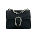 GUCCI: Leather Small Crystal Chain Shoulder Bag