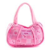 Dog Toy: Pink Checker Chewy Vuitton Purse