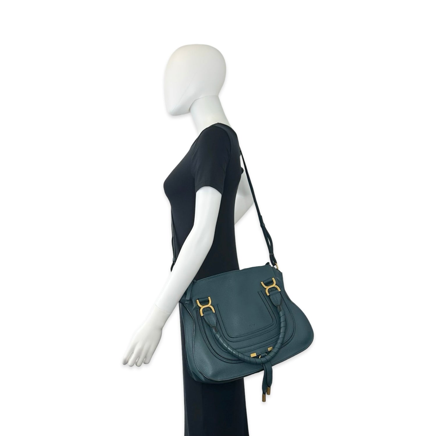 Chloe Grained Leather Marcie Double Carry