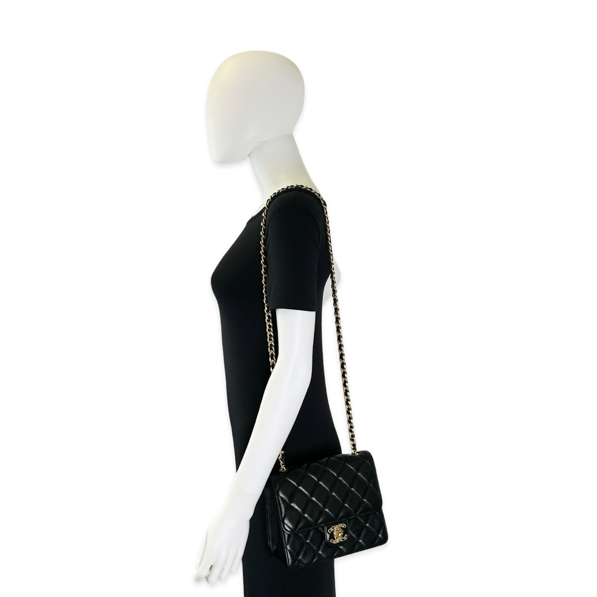 Chanel Quilted Lambskin CC Logo Small Flap
