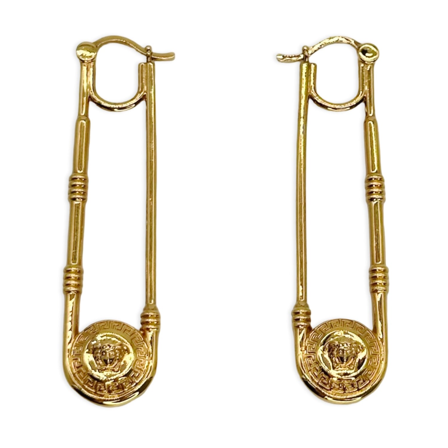 Versace Medusa Safety Pin Earrings