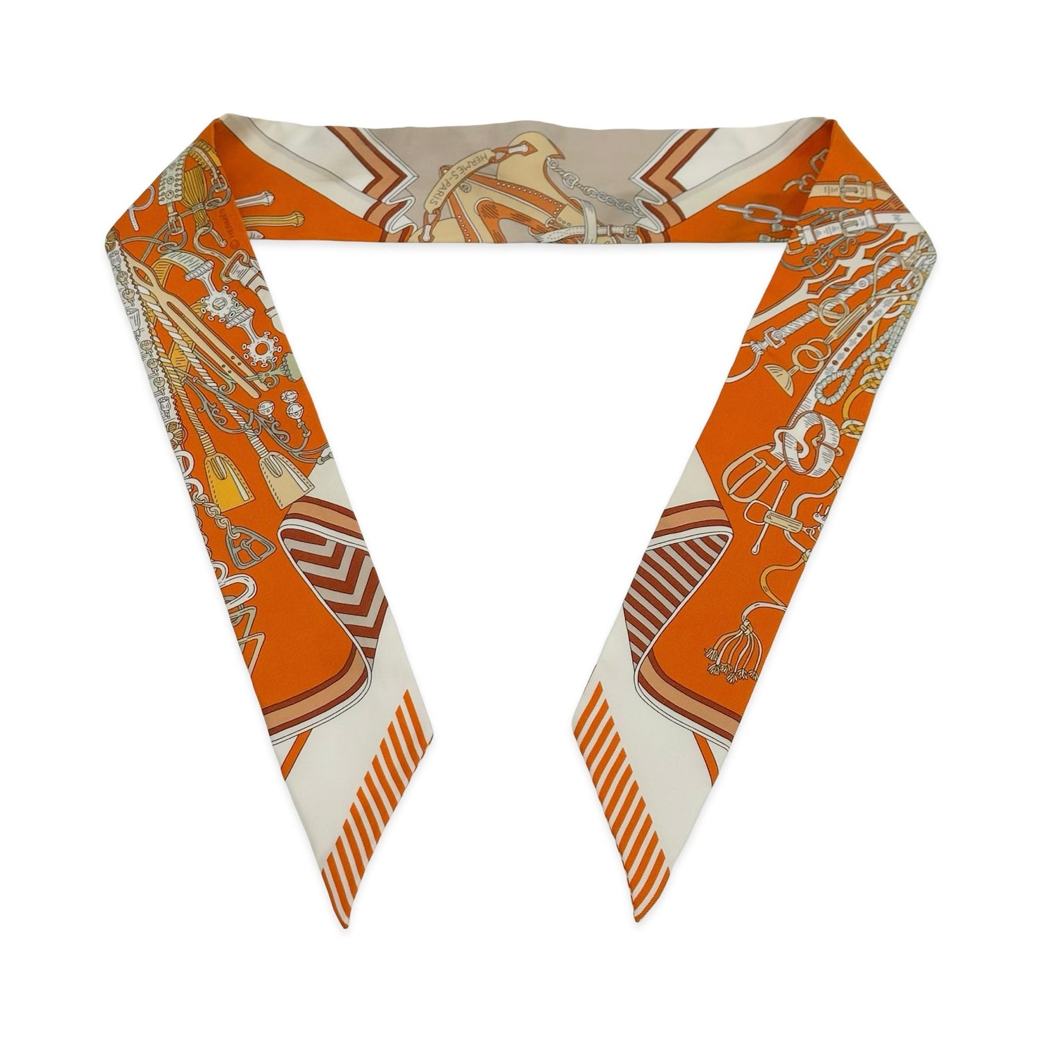 Hermes Silk Cavalier en Formes Twilly