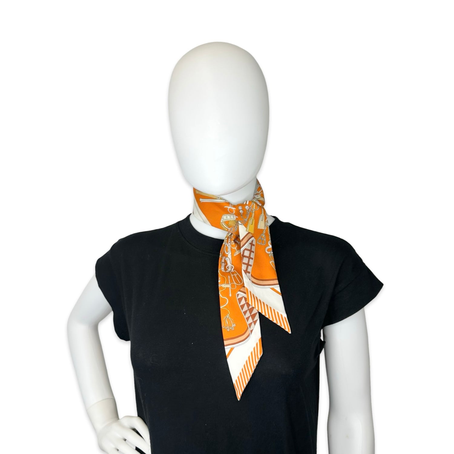 Hermes Silk Cavalier en Formes Twilly