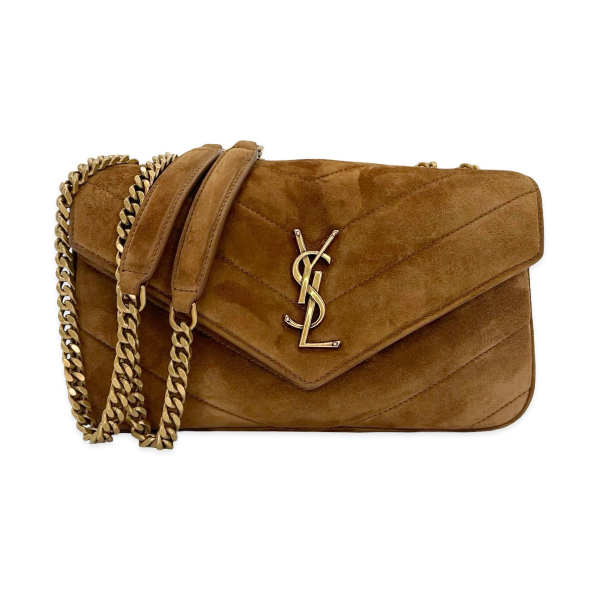 Saint Laurent Quilted Suede Small LouLou