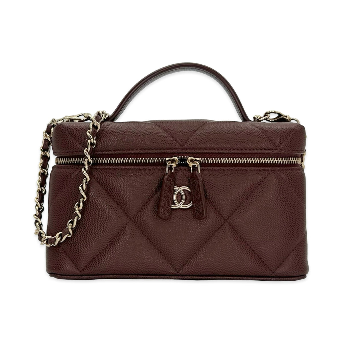 Chanel Quilted Caviar Slim Vanity