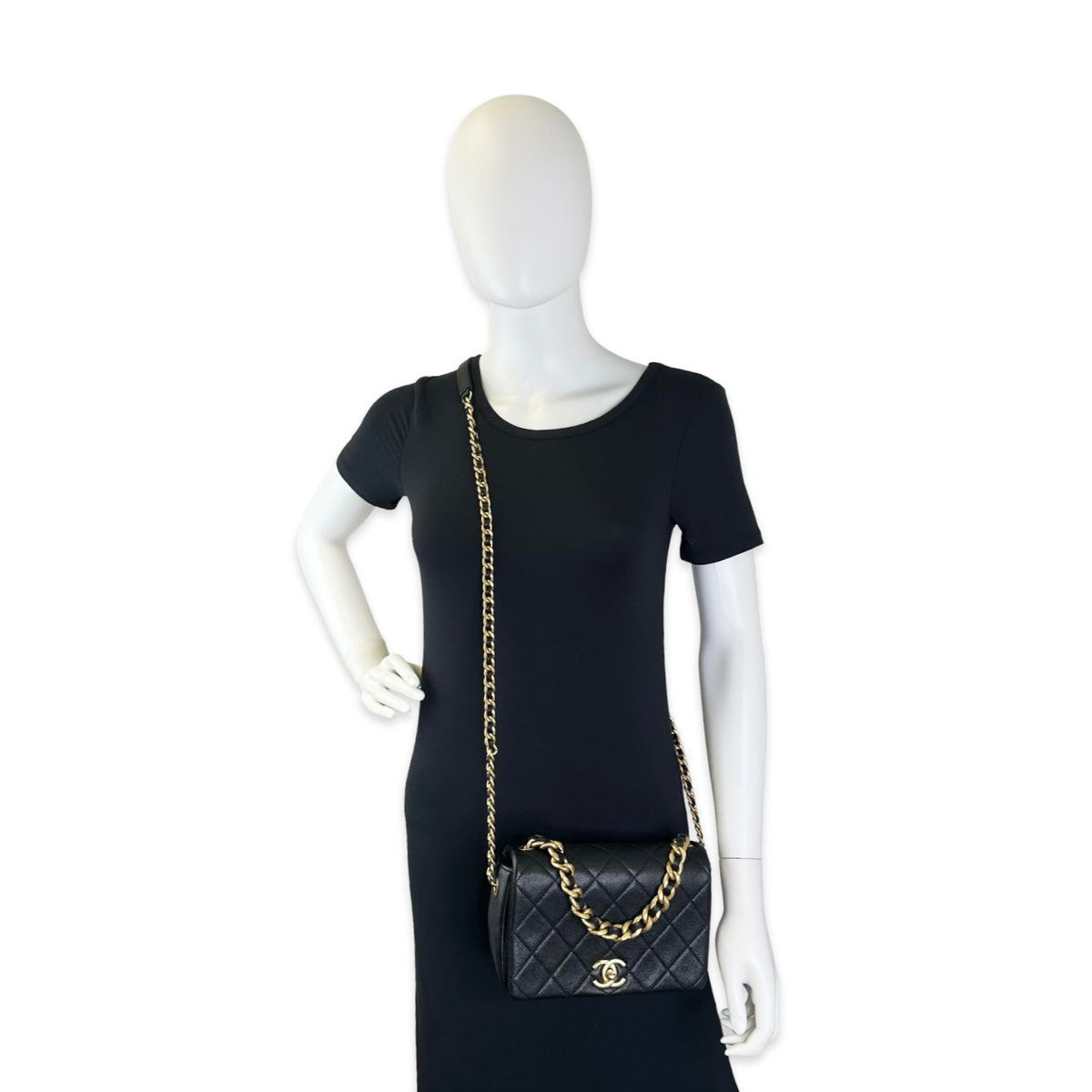 Chanel Caviar Small Chain Handle