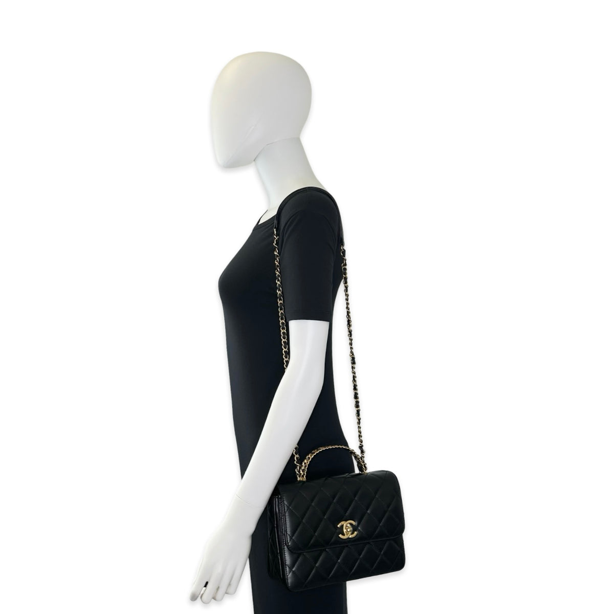 Chanel Logo Top Handle