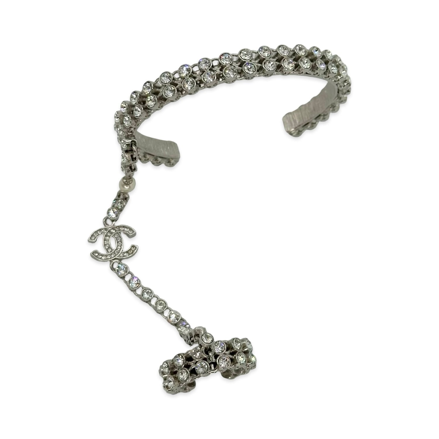 Chanel Crystal Bracelet With Ring