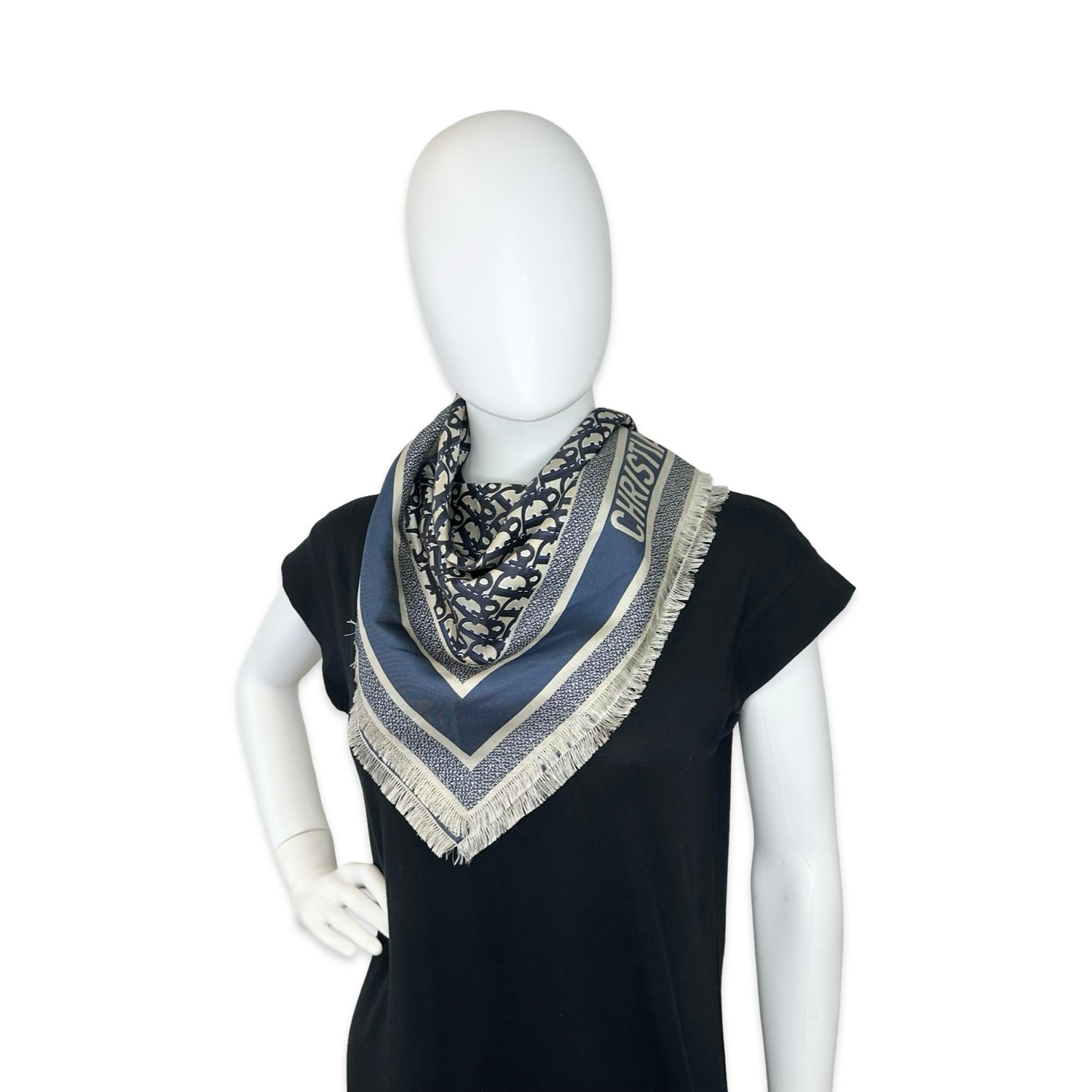 Christian Dior Silk Oblique Square Scarf