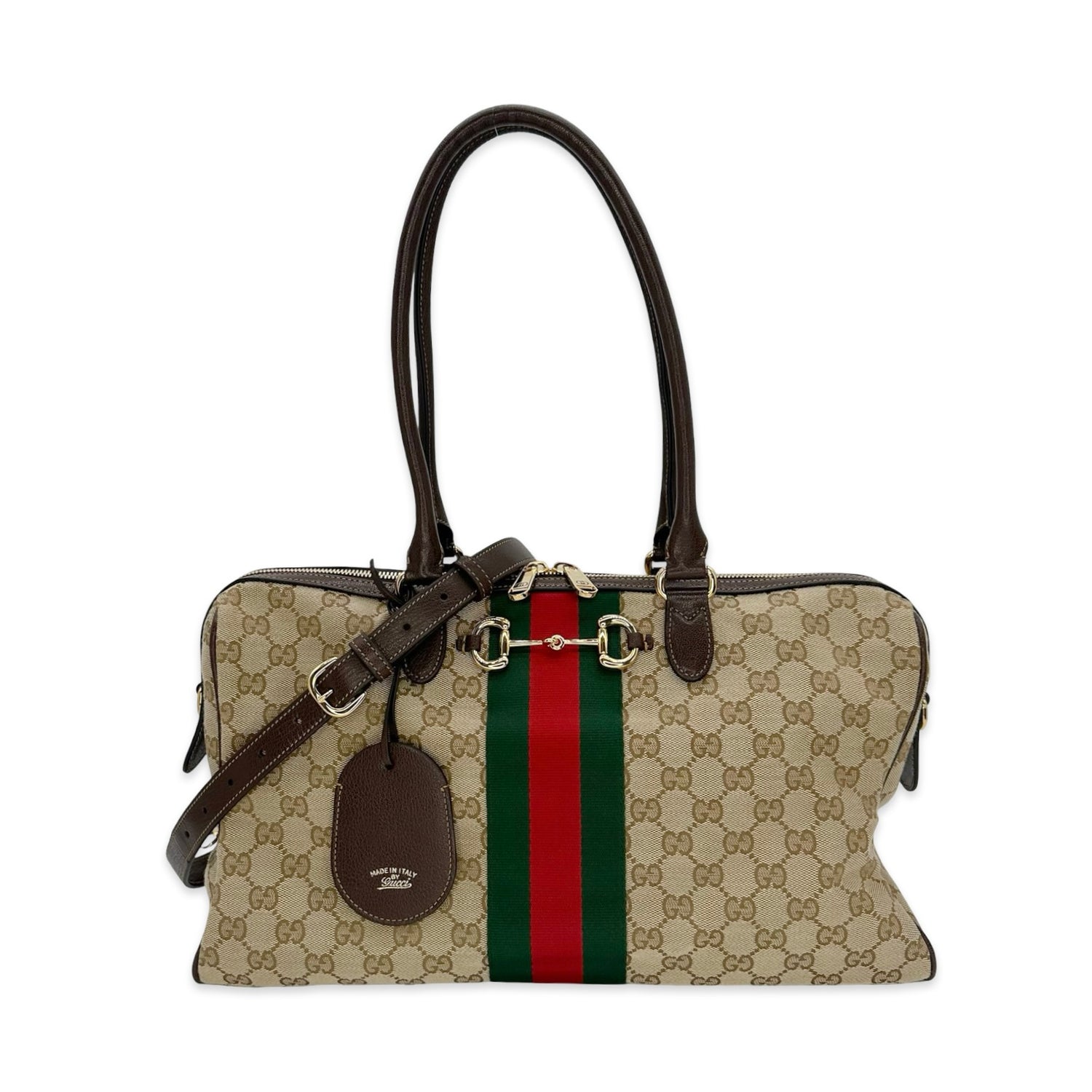 Gucci GG Canvas Horsebit Large Borsetto Boston